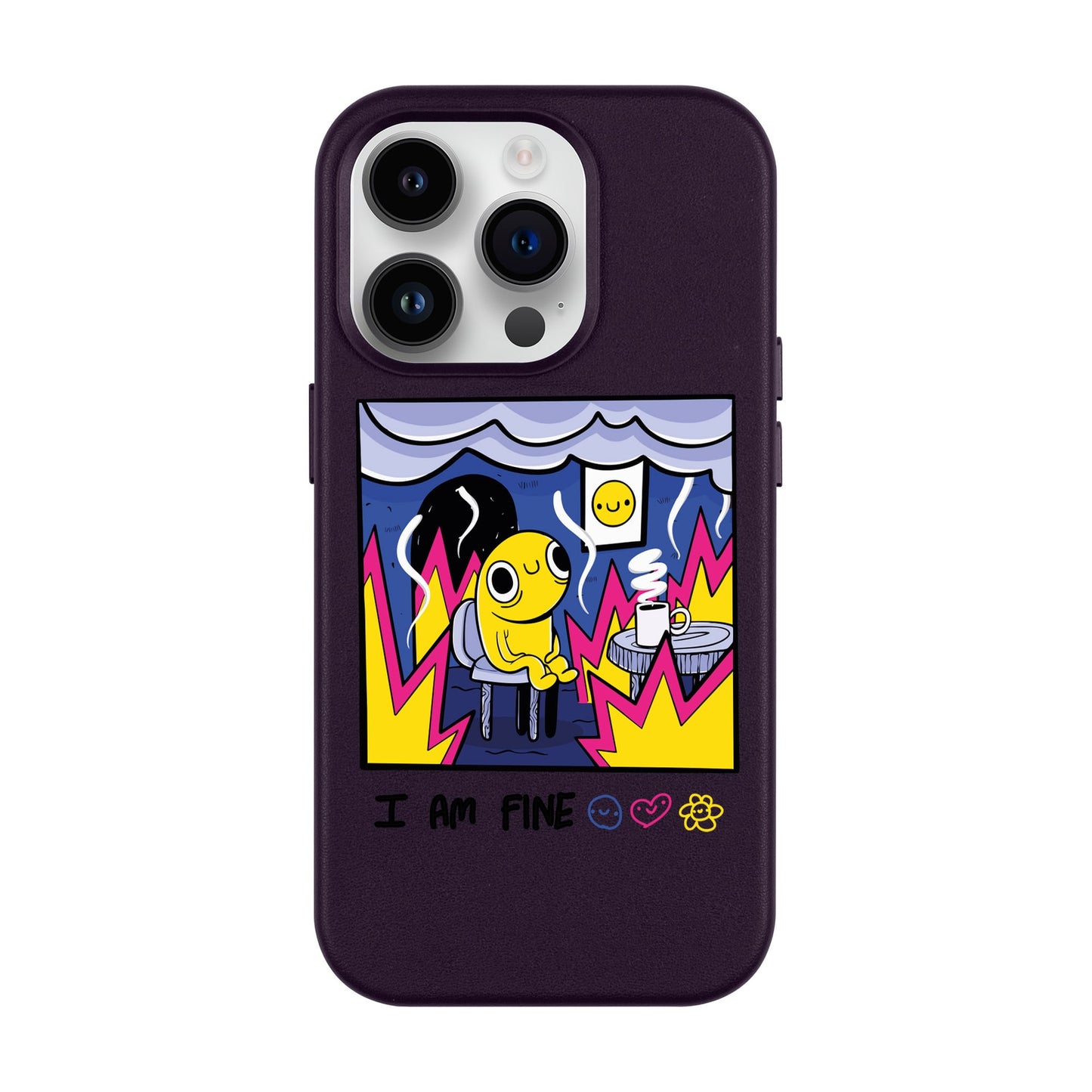 I AM FINE-Leather Kılıf MagSafe Özellikli - iPhone 14 Pro