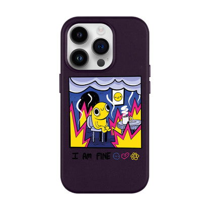 I AM FINE-Leather Kılıf MagSafe Özellikli - iPhone 14 Pro