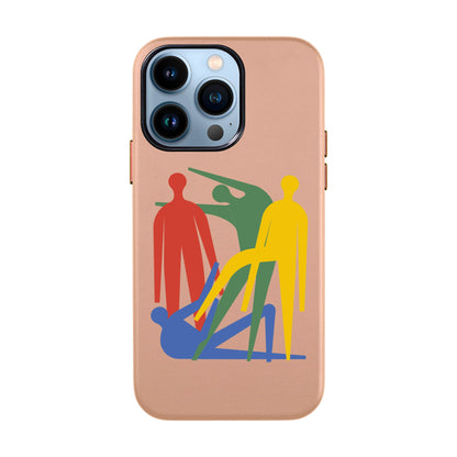 MANBOS-iPhone 13 Pro Max Leather Kılıf