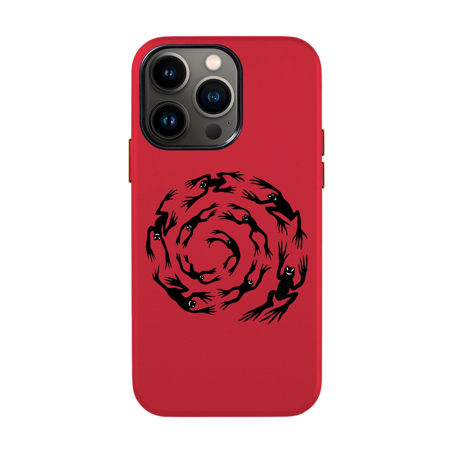 SWIRLING FROG-iPhone 13 Pro Leather Kılıf