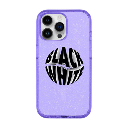 BLACK WHITE-iPhone 14 Pro Max Shiny Kılıf MagSafe Özellikli