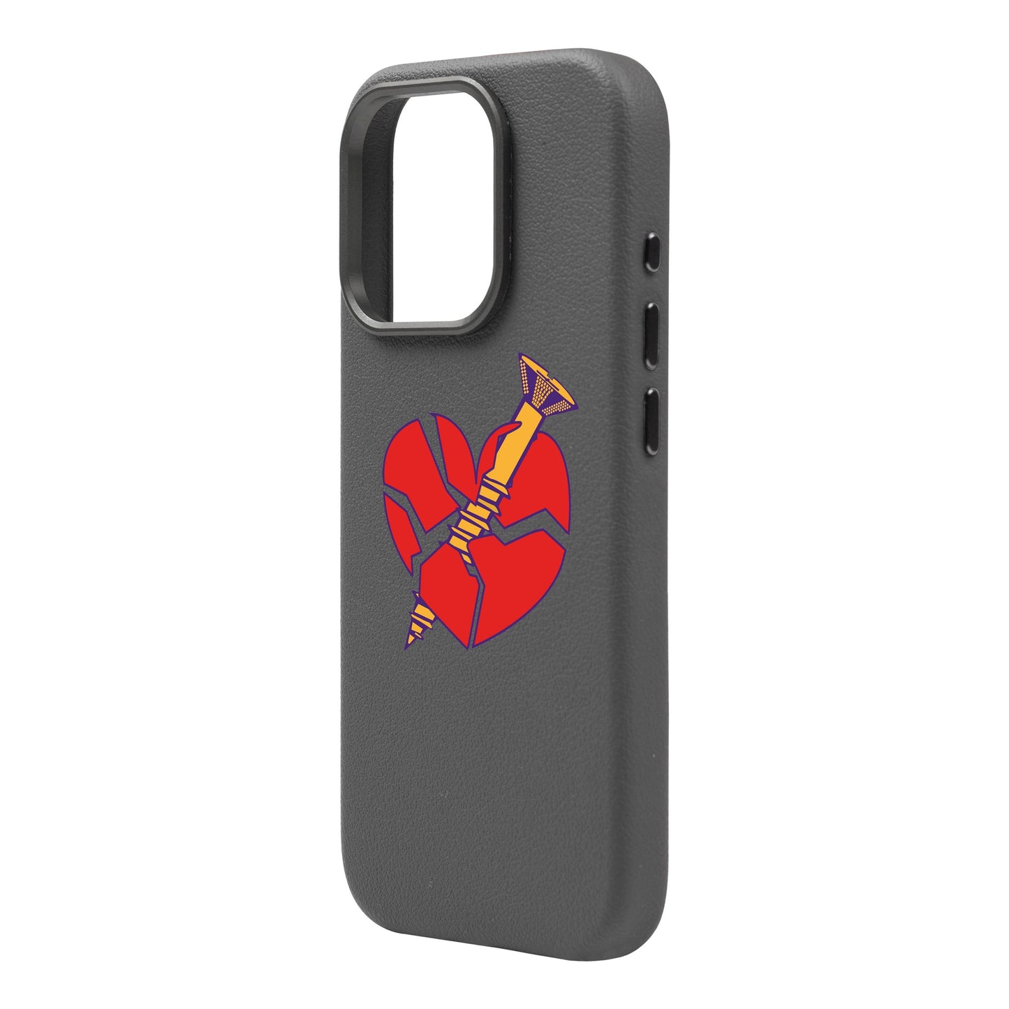 BROKEN HEART-iPhone 16 Pro Max Leather Premium Kılıf MagSafe Özellikli