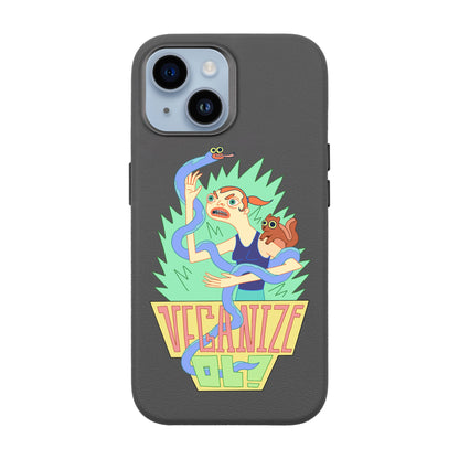 VEGANİZE-iPhone 14 Leather Premium Kılıf MagSafe Özellikli