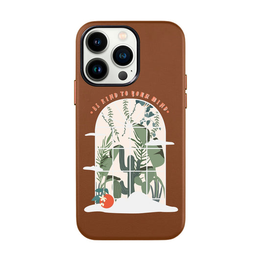 BE KIND-iPhone 14 Leather Kılıf