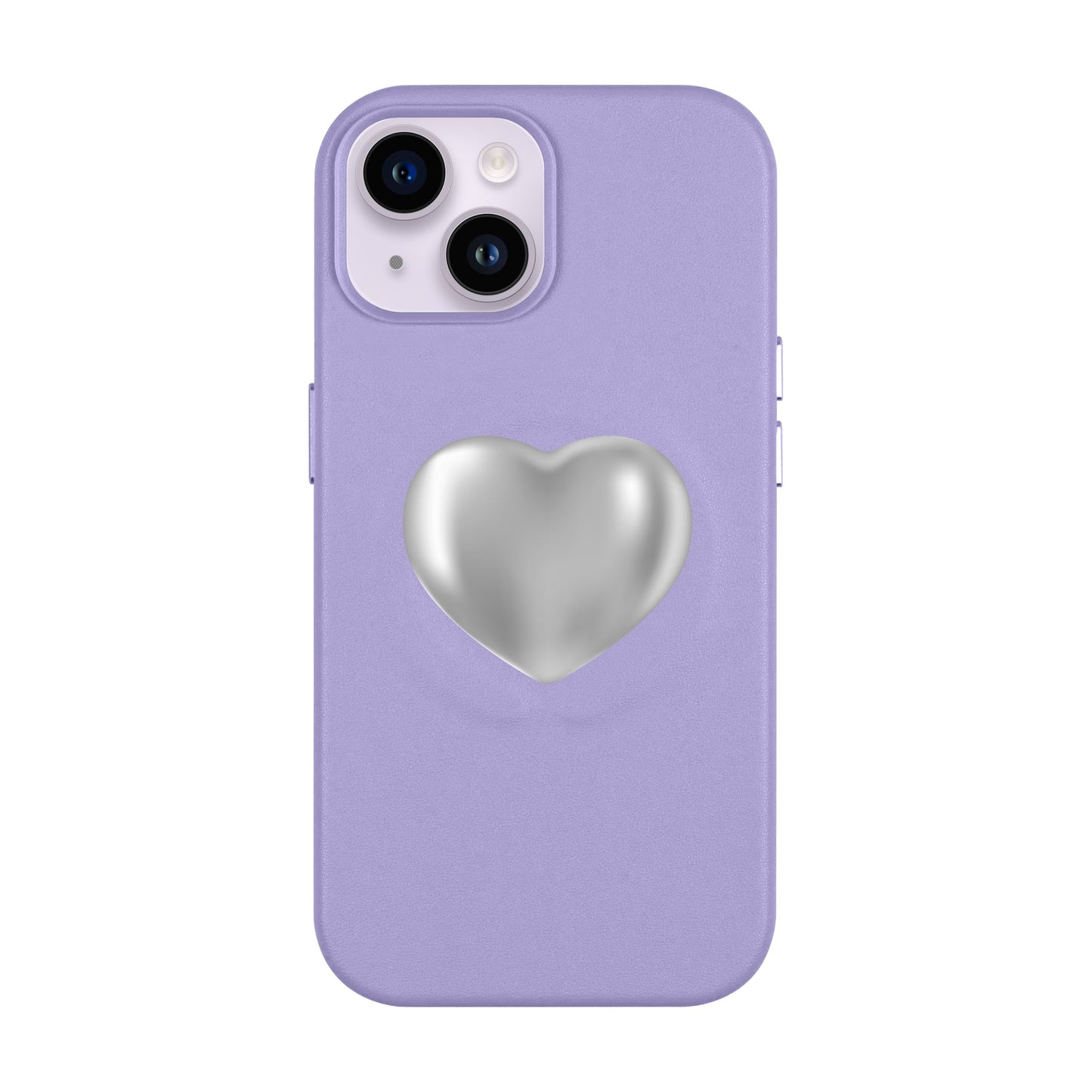 SILVER HEART-Leather Kılıf MagSafe Özellikli - iPhone 14