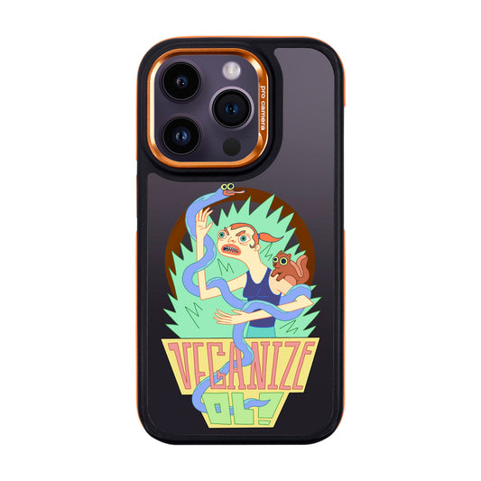 VEGANİZE-iPhone 14 Pro Dark Kılıf MagSafe Özellikli