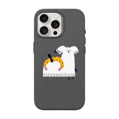 FANCY DOG-iPhone 15 Pro Max Leather Premium Kılıf MagSafe Özellikli