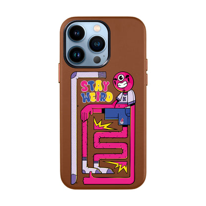 OG TOOTHY-iPhone 13 Pro Max Leather Kılıf