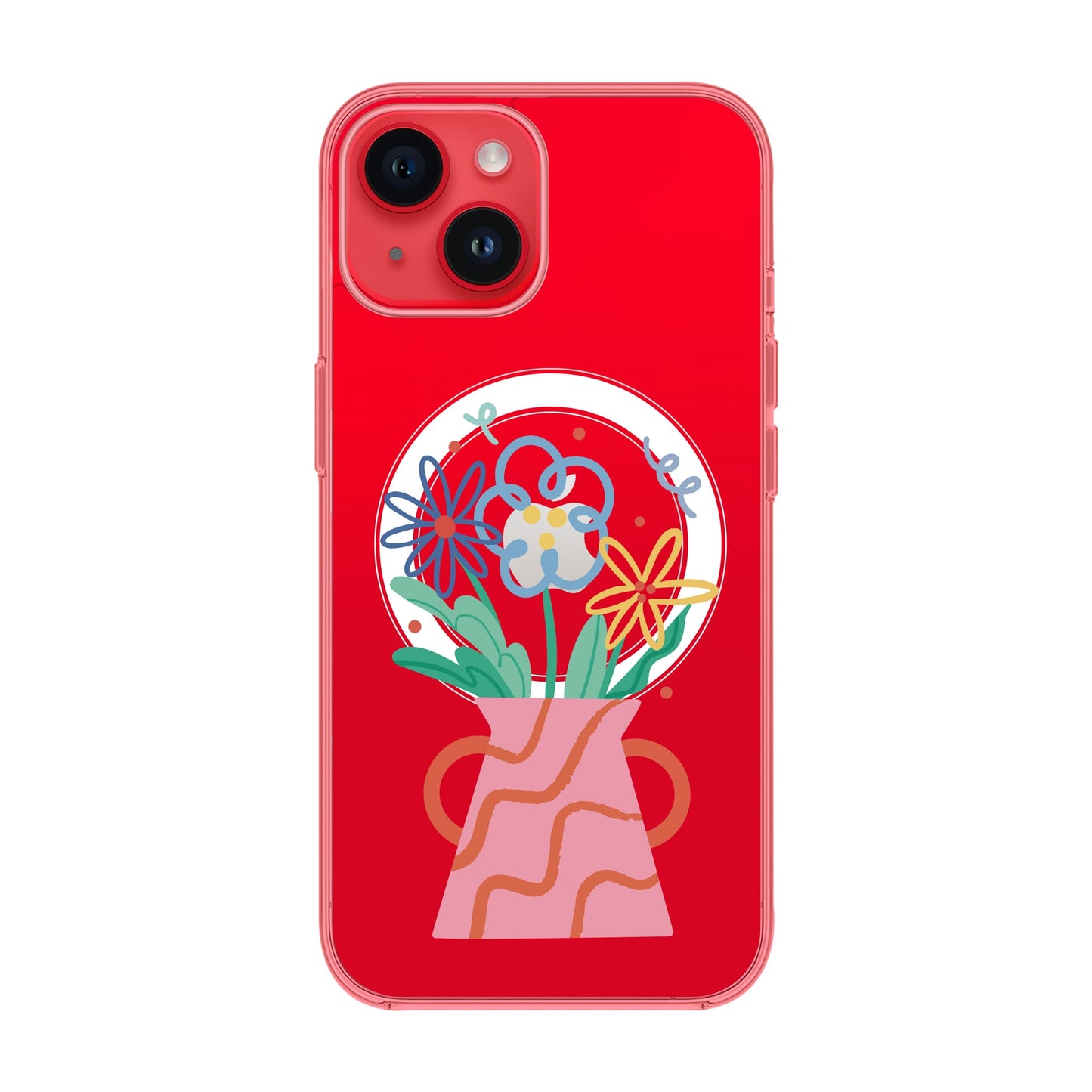 PINK VASE-iPhone 13 Pro Max Solid Kılıf MagSafe Özellikli