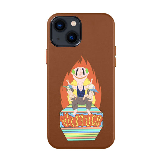 VİCOTÜCO ADAM-iPhone 14 Leather Kılıf