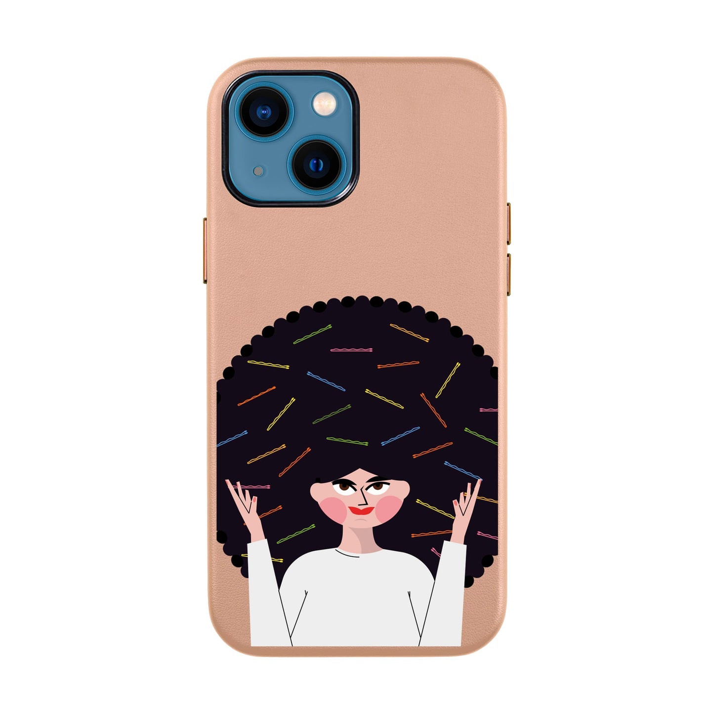 TANGLES OF HAPPINESS-iPhone 14 Leather Kılıf