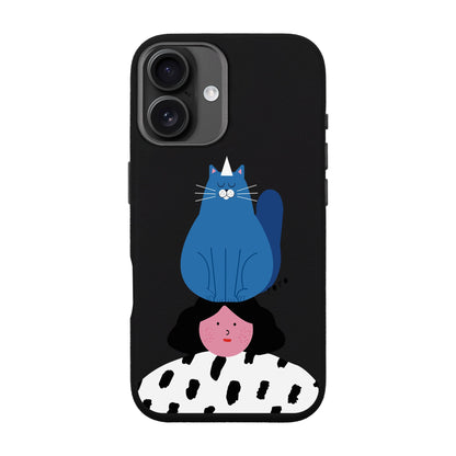NAUGHTY CAT-iPhone 16 Leather Premium Kılıf MagSafe Özellikli