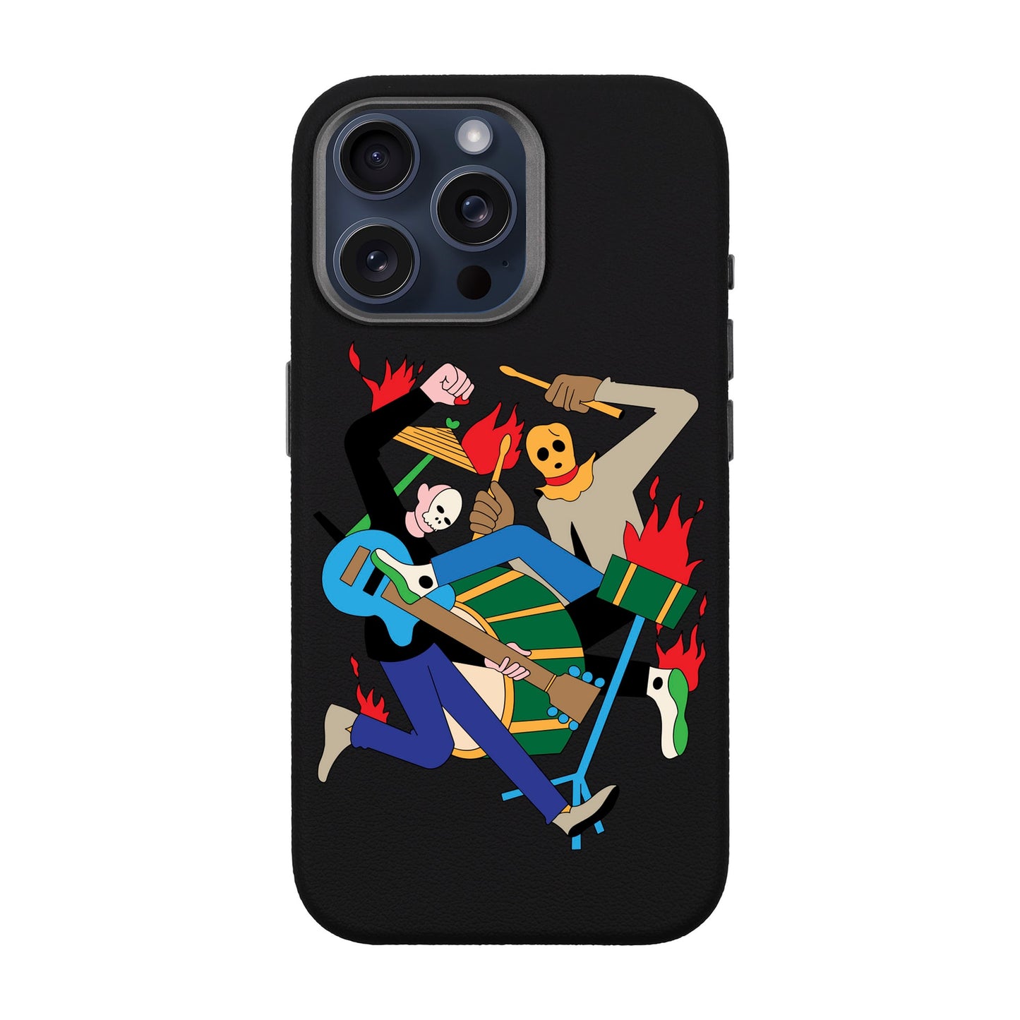 MONSTER MASH-iPhone 15 Pro Max Leather Premium Kılıf MagSafe Özellikli