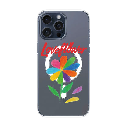 LOVE FLOWER-iPhone 15 Pro Max Solid Kılıf MagSafe Özellikli