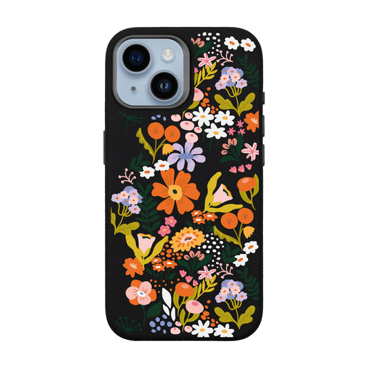 FLOWER-iPhone 13 Leather Premium Kılıf MagSafe Özellikli