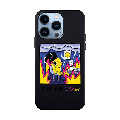 I AM FINE-iPhone 13 Pro Max Leather Kılıf