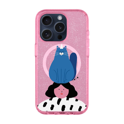 NAUGHTY CAT-iPhone 15 Pro Shiny Kılıf MagSafe Özellikli