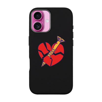 BROKEN HEART-iPhone 16 Plus Leather Premium Kılıf MagSafe Özellikli
