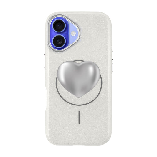 SILVER HEART-iPhone 16 Plus Radiant Kılıf MagSafe Özellikli