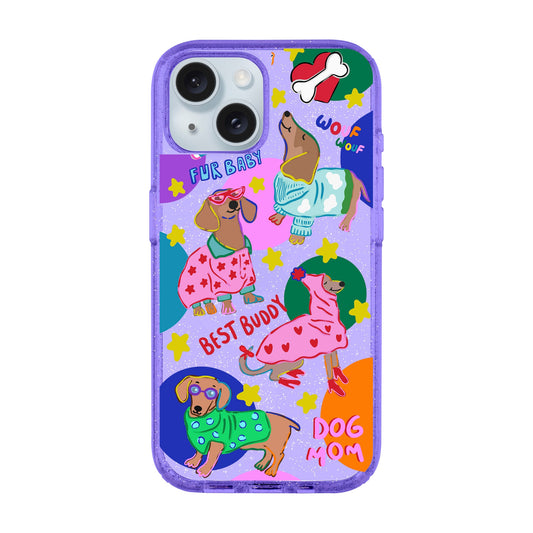 DOG MOM-iPhone 15 Plus Shiny Kılıf MagSafe Özellikli