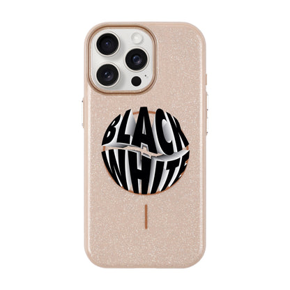 BLACK WHITE-iPhone 15 Pro Max Radiant Kılıf MagSafe Özellikli