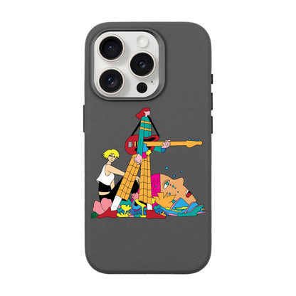 HER BAND-iPhone 15 Pro Leather Premium Kılıf MagSafe Özellikli