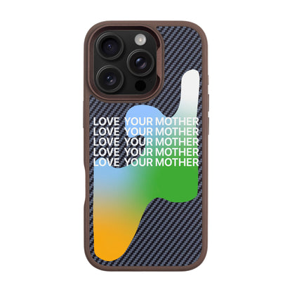 LOVE YOUR MOTHER-iPhone 16 Pro Plaid Kılıf MagSafe Özellikli