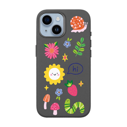 HELLO NATURE-iPhone 14 Leather Premium Kılıf MagSafe Özellikli