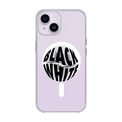 BLACK WHITE-iPhone 13 Pro Solid Kılıf MagSafe Özellikli