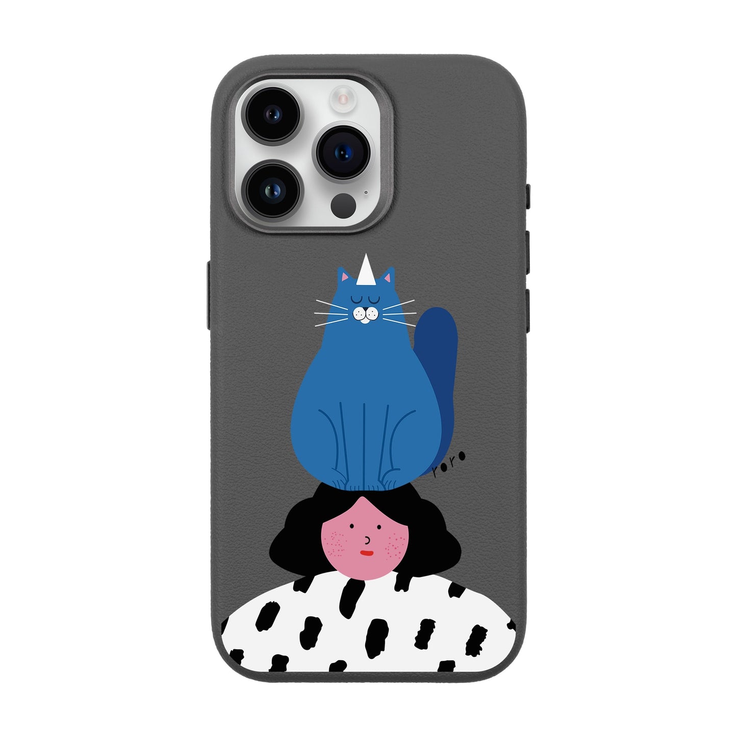 NAUGHTY CAT-iPhone 14 Pro Max Leather Premium Kılıf MagSafe Özellikli