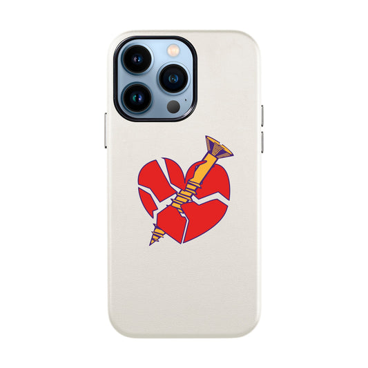 BROKEN HEART-iPhone 13 Pro Max Leather Kılıf