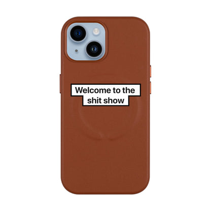 WELCOME-iPhone 13 Leather Kılıf MagSafe Özellikli