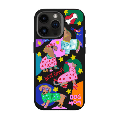 DOG MOM-iPhone 14 Pro Max Leather Premium Kılıf MagSafe Özellikli