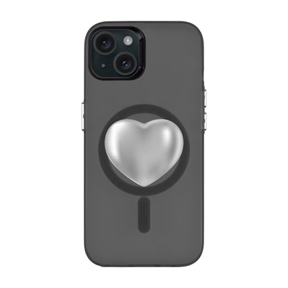SILVER HEART-iPhone 15 Plus Hold Kılıf MagSafe Özellikli