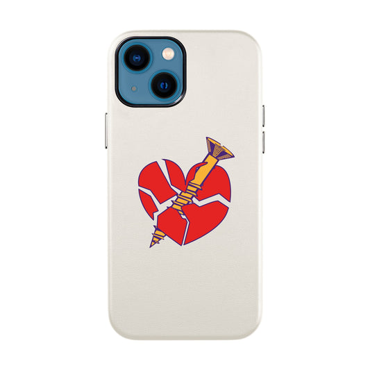 BROKEN HEART-iPhone 14 Leather Kılıf