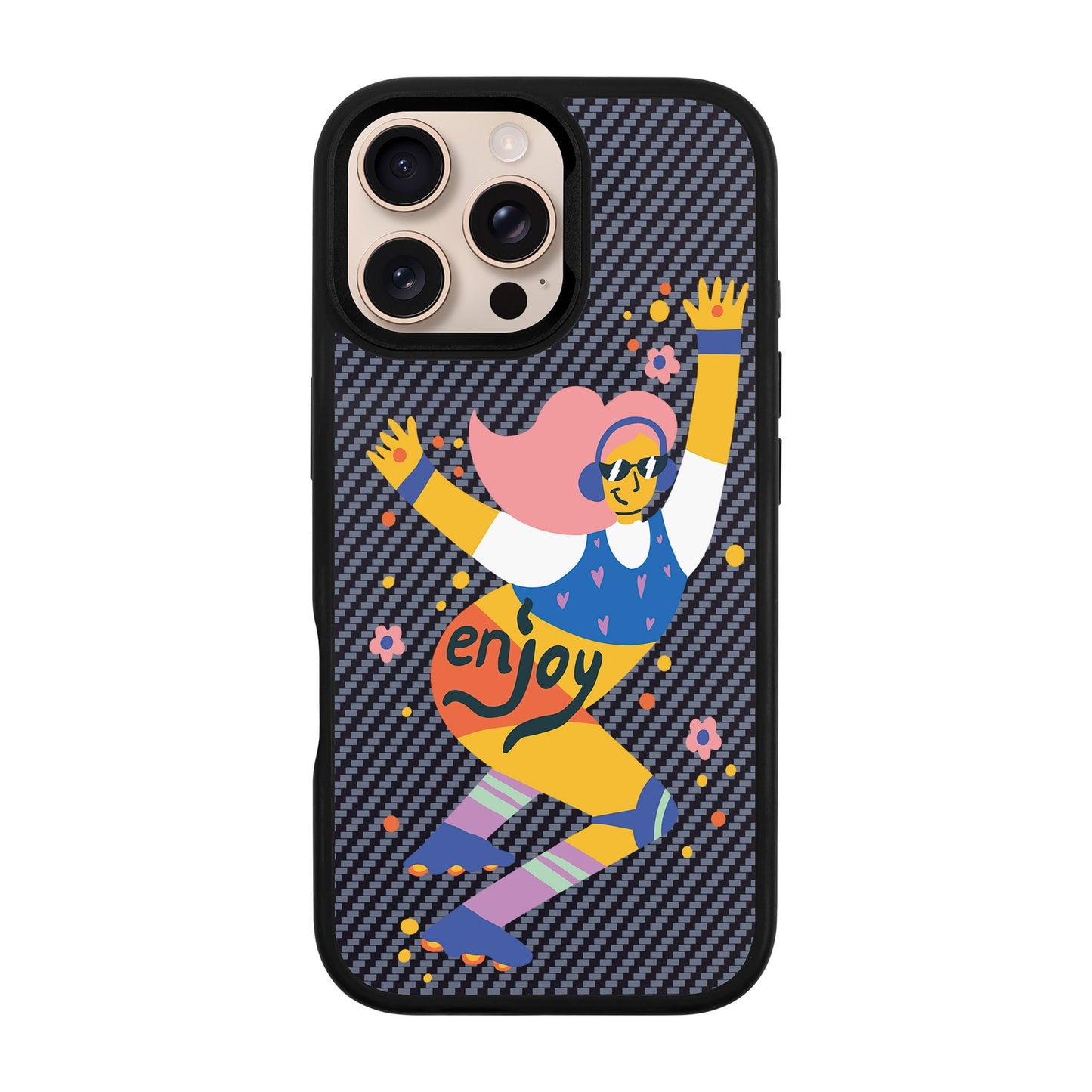 ENJOY-iPhone 16 Pro Max Plaid Kılıf MagSafe Özellikli