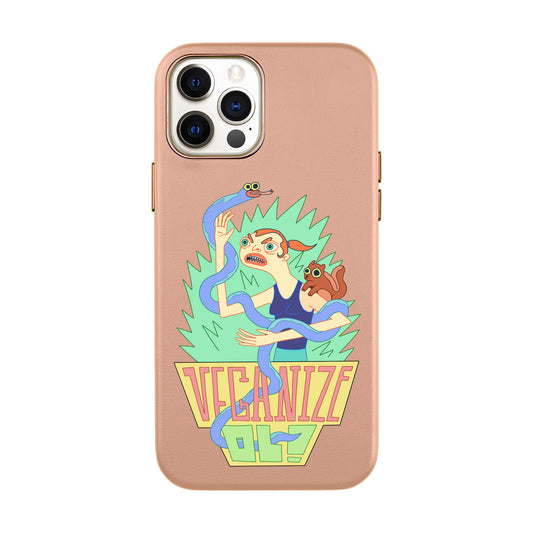 VEGANİZE-iPhone 12 Pro Max Leather Kılıf