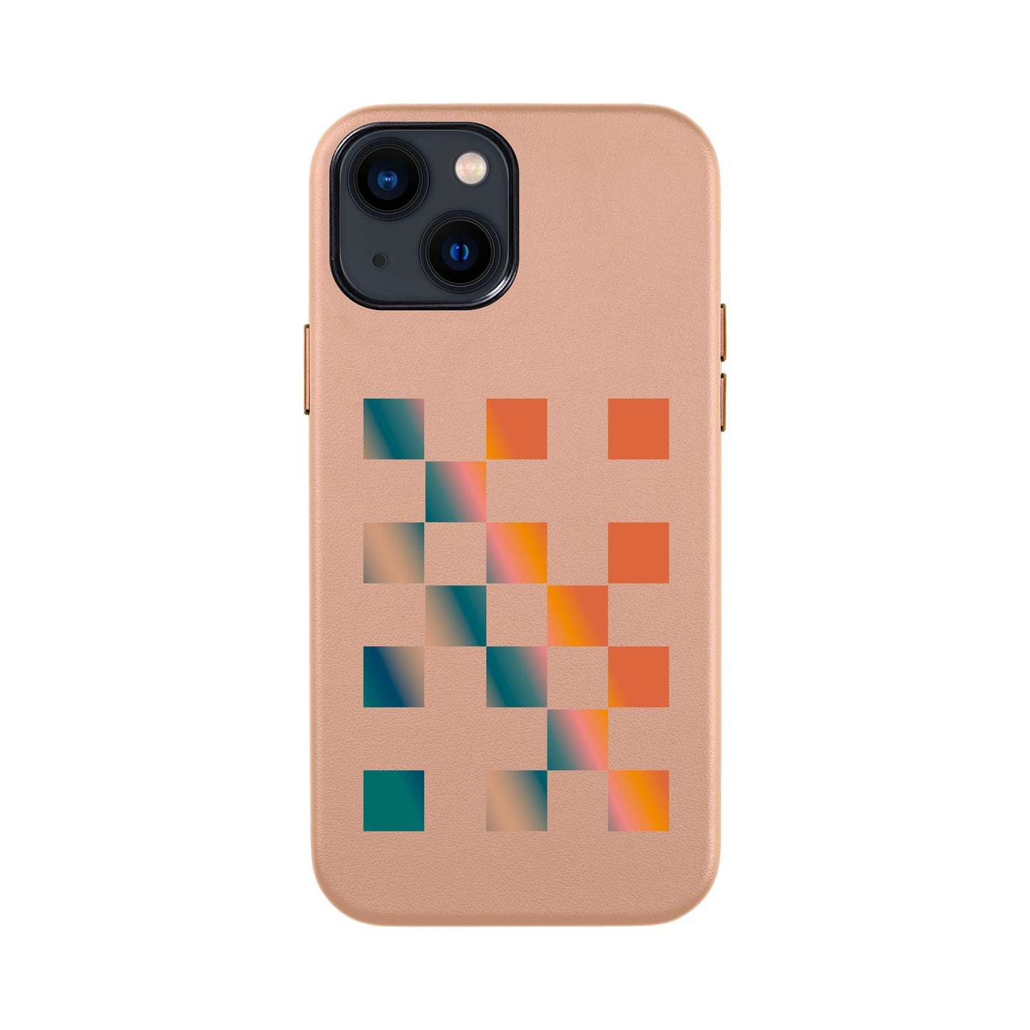 GRADIENT CHECKMATE-iPhone 13 Mini Leather Kılıf
