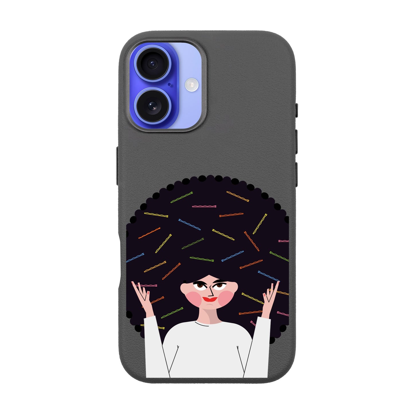 TANGLES OF HAPPINESS-iPhone 16 Plus Leather Premium Kılıf MagSafe Özellikli