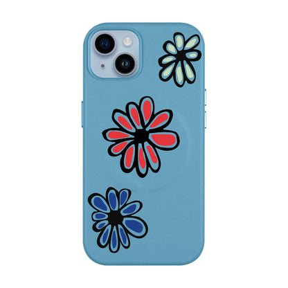 FLORIST-iPhone 14 Plus Leather Kılıf MagSafe Özellikli