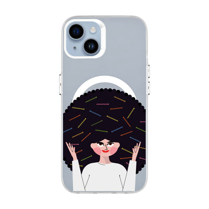 TANGLES OF HAPPINESS-iPhone 14 Plus Hold Kılıf MagSafe Özellikli