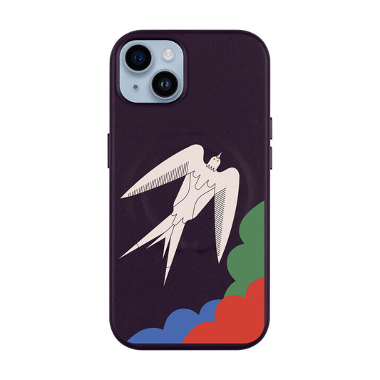 L’OISEAU LIBRE-iPhone 14 Plus Leather Kılıf MagSafe Özellikli