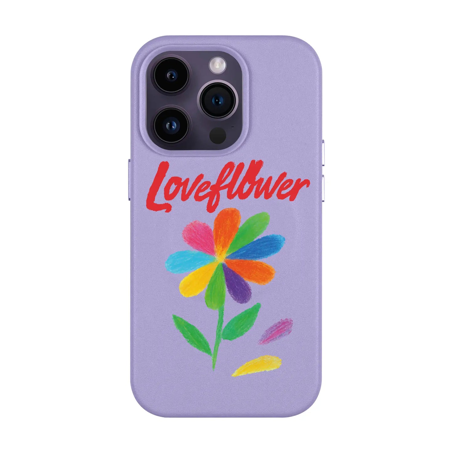 LOVE FLOWER-iPhone 14 Pro Leather Kılıf MagSafe Özellikli