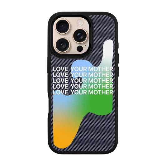 LOVE YOUR MOTHER-iPhone 16 Pro Plaid Kılıf MagSafe Özellikli