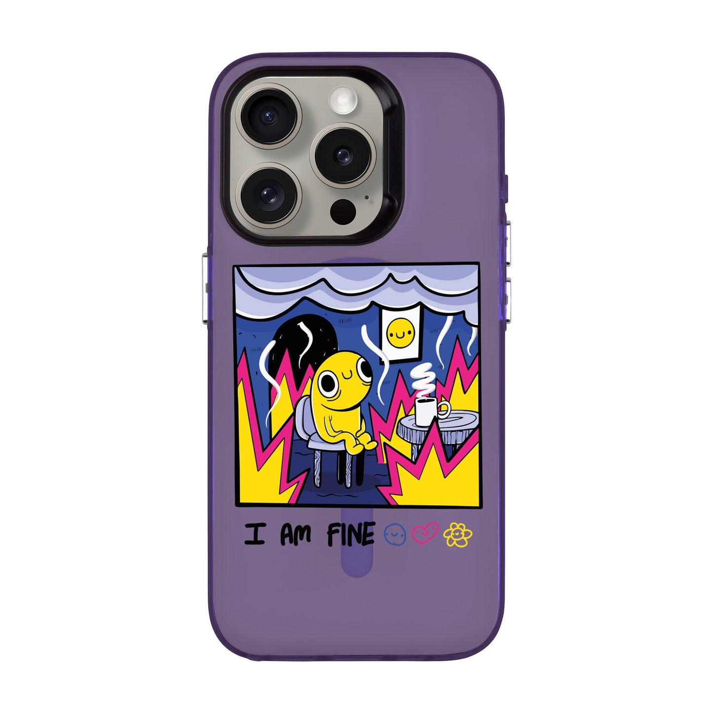 I AM FINE-iPhone 15 Pro Hold Kılıf MagSafe Özellikli