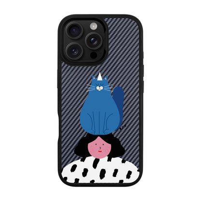NAUGHTY CAT-iPhone 16 Pro Max Plaid Kılıf MagSafe Özellikli