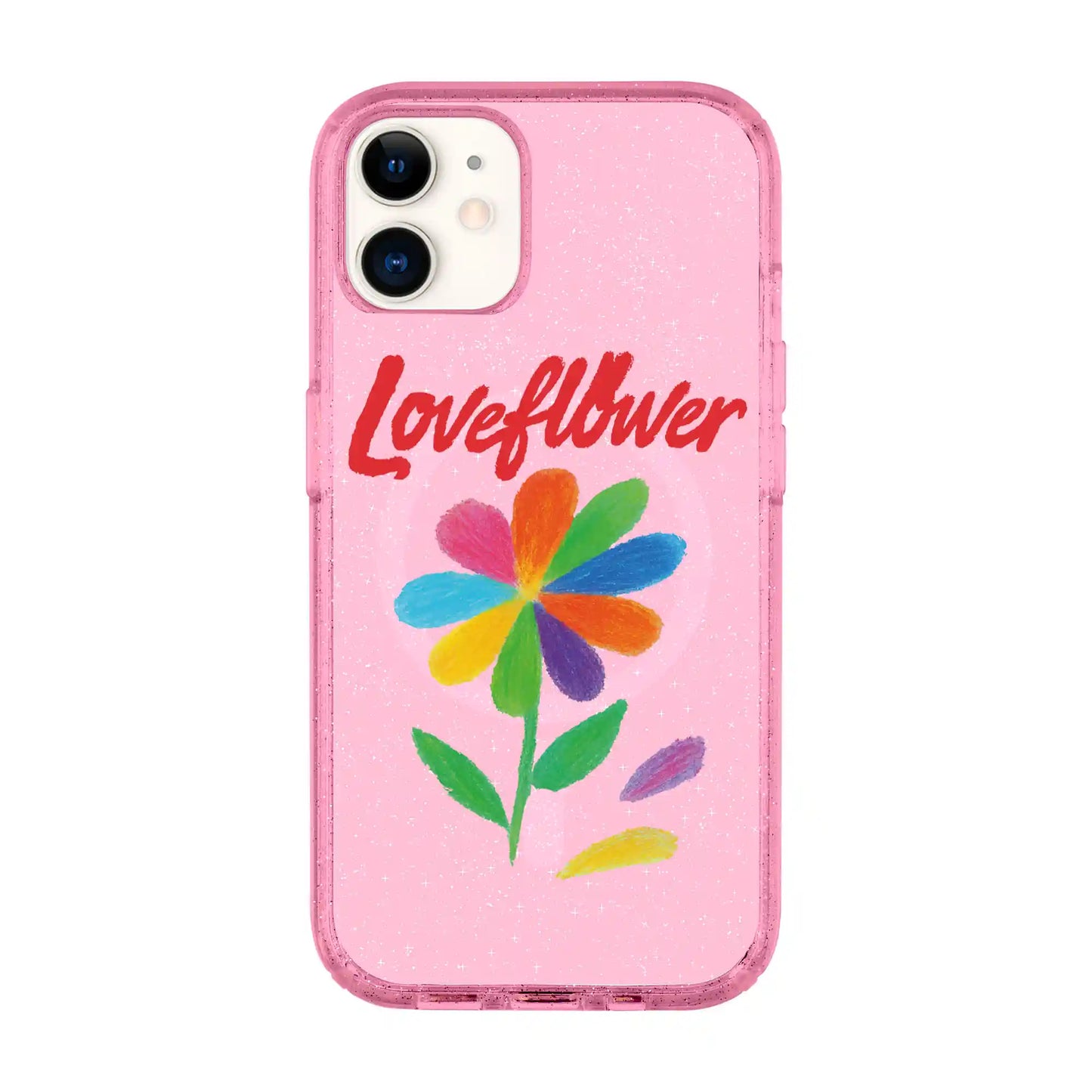 LOVE FLOWER-iPhone 11 Shiny Kılıf MagSafe Özellikli