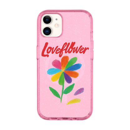 LOVE FLOWER-iPhone 11 Shiny Kılıf MagSafe Özellikli