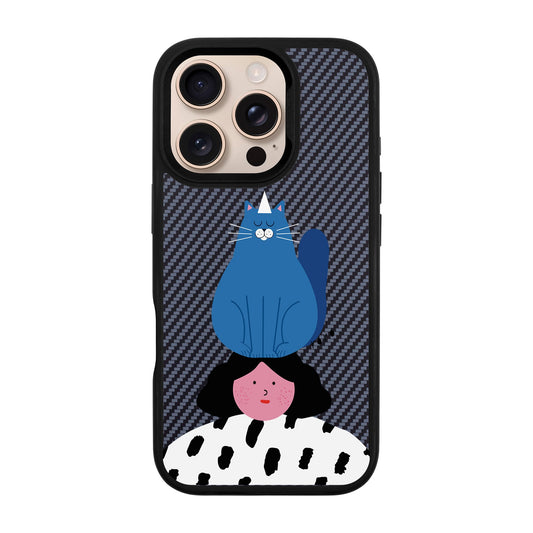 NAUGHTY CAT-iPhone 16 Pro Plaid Kılıf MagSafe Özellikli