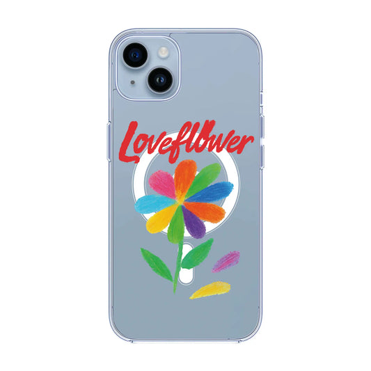 LOVE FLOWER-iPhone 14 Plus Solid Kılıf MagSafe Özellikli